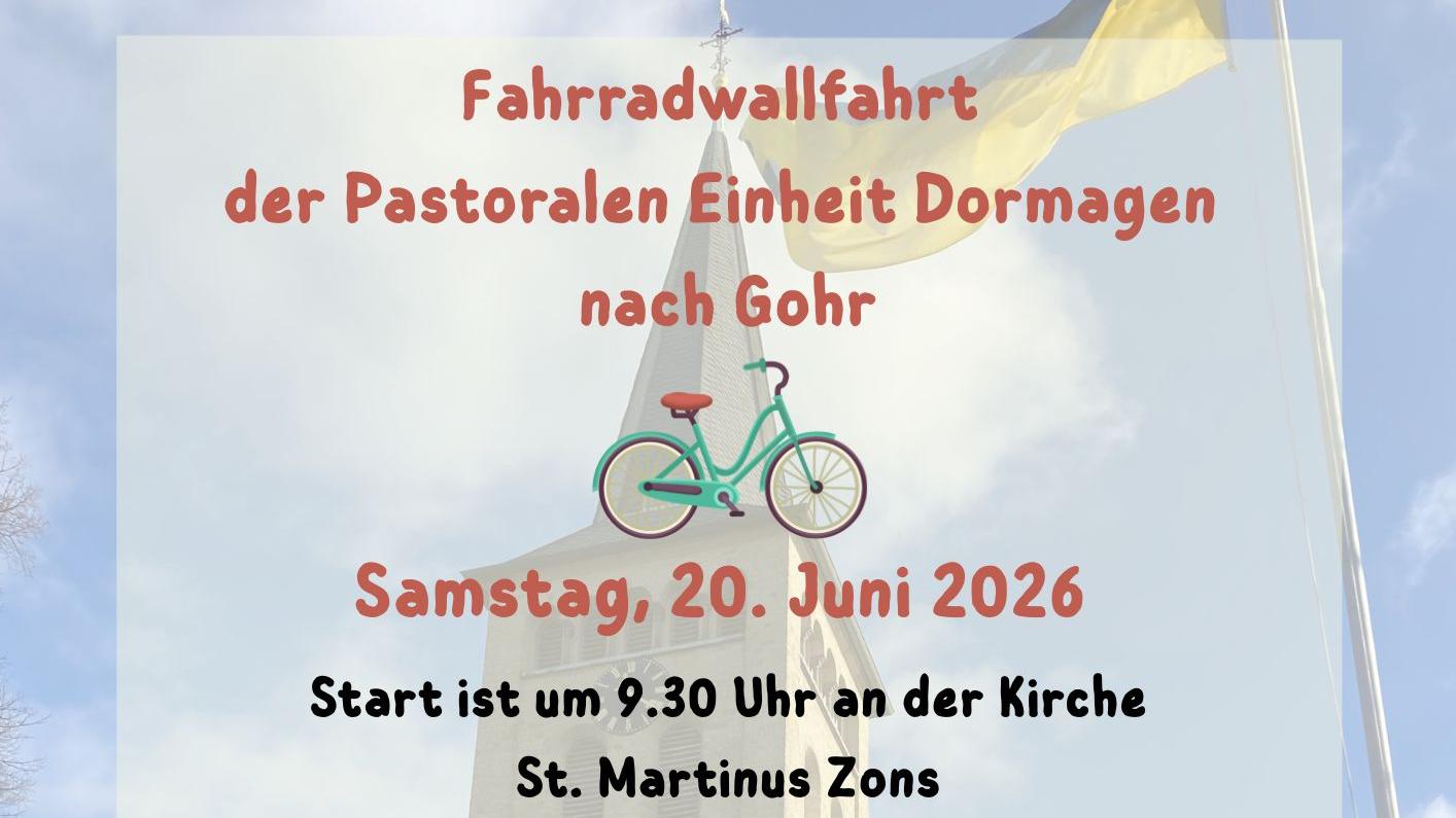 Einladung zur Fahrradwallfahrt nach Gohr