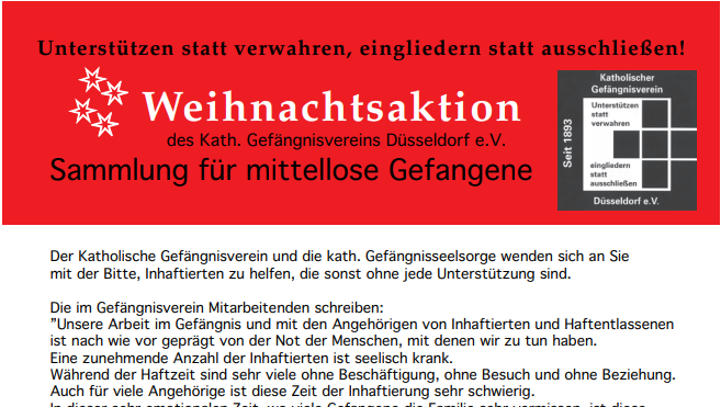 Weihnachtsaktion Gefängnisverein 2024